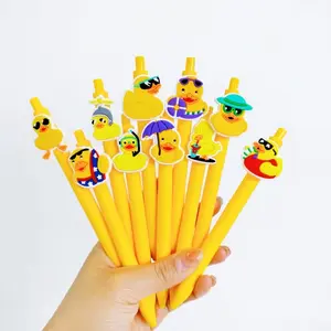 Large Mouth Duck Ballpoint Pen Set of 5 or 10, Animal Series Ergonomic Push Button Design, Unique Pens, Funny Teacher Pens, Ideal Birthday Party Gift and Office Use