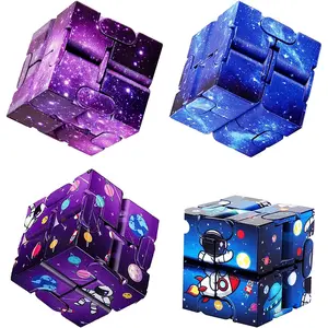 Infinity Magic Cube Puzzle | Starry Sky Handheld Brain Teaser | Four-Corner Maze Game
