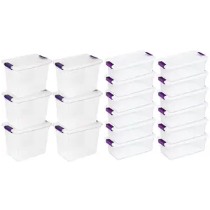 Sterilite 27 Qt Storage Container, 6 Pack, and 6 Qt Storage Container, 12 Pack