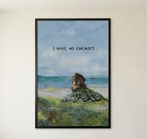 Vinland Saga Thorfinn "I Have No Enemies" Canvas Poster | Anime Stoicism Quote Retro Wall Art | High-Quality Eco-Friendly Odorless Print | Premium Aluminum Alloy Framed & Unframed Wall Decor for Gaming Room Gym