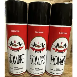3packs - Hombre Scented body Spray Deodorant  5.5oz 156g