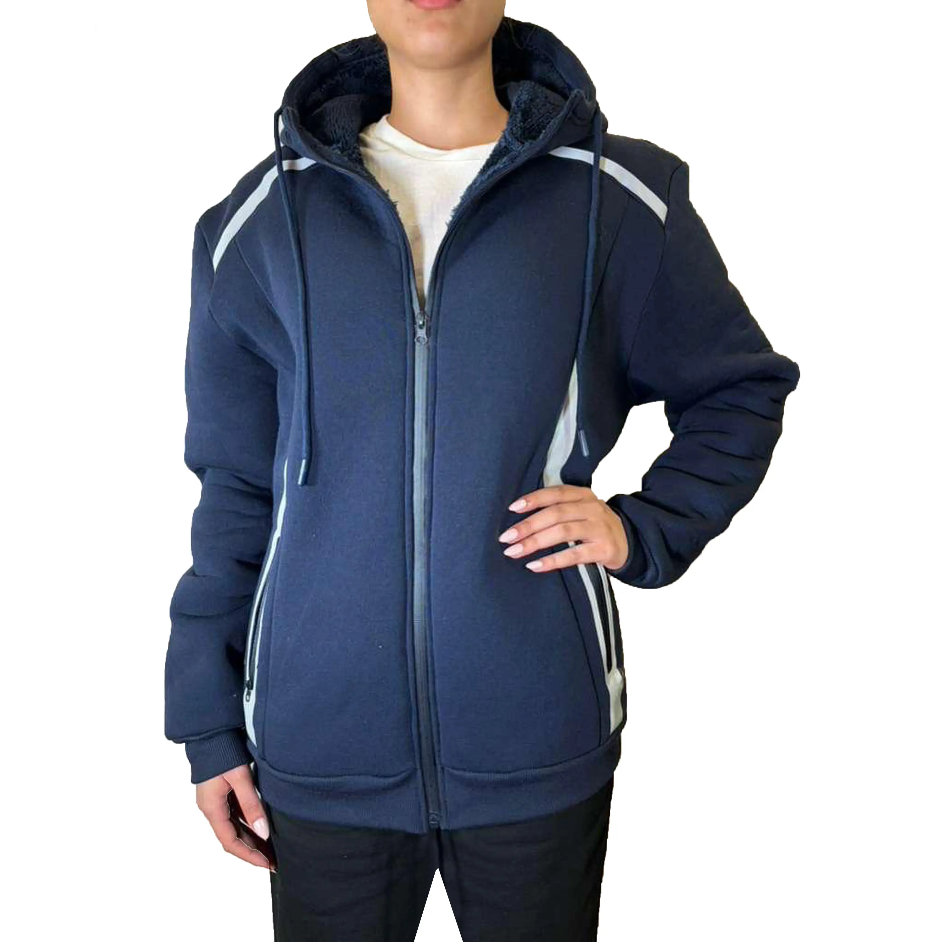 (Style 2 - Tech Zip) Navy