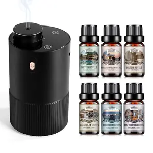 Compact Waterless Essential Oil Diffuser, Smart Car Air Aromatherapy Diffuser, Mini Scent Air Machine Portable Diffuser for Home Car Office