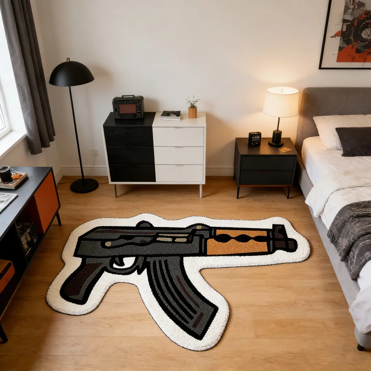 Trendy Plush Soft Cartoon Decorative Rug, Perfect for Room Bedroom Living Room Game Room, Casual Home Decoration Carpet Gaming Rugs, Soft Fluffy Rugs, Soft Indoor Rugs