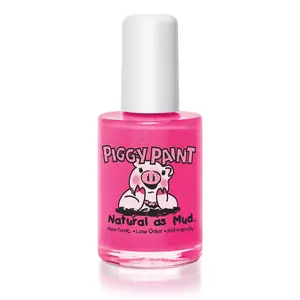 Forever Fancy Hot Pink Shimmer Piggy Paint 0.5oz Non-Toxic Odorless Water-Based Formula Kid-Friendly Nail Polish