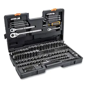Gearwrench 329-GW72MCBMTS Compartmentalized Tool Kits, 0.25 x 0.375 x 0.5 in. Drive 185-Piece Mechanic Tools Set with Blow Mold Case