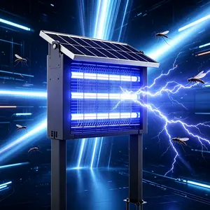 Solar Powered Bug Zapper, Outdoor High-Voltage Mosquito Killer with IPX4 Waterproof Rating for Backyard, Patio