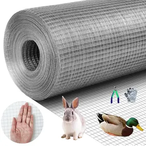 48inx100ft Hardware Cloth  1/2 inch 19 Gauge Rust-Resistant Mesh Roll with Snips/Gloves for Chicken Coop/Vegetable/Garden/Plants/Poultry Enclosures/Tree/Gutter Guards Rabbit Fencing Snake Fencing  Flower Bed Fencing