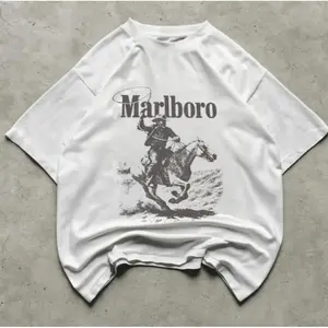 Vintage Marlboro Cowboy T-Shirt, Gifts Shirt, Unisex Vintage Graphic Tees Gothic Grunge Y2k Emo Scene Amity Affliction Style Clothes Men Women Streetwear