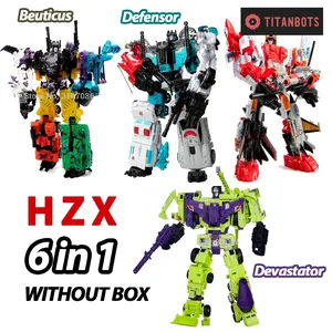6-in-1 Transforming Robot Action Figures Set - Giant Robots - 5 in 1 - No Packaging
