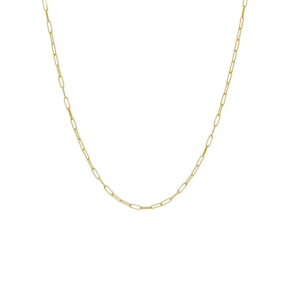 Dainty Paper Clip Necklace