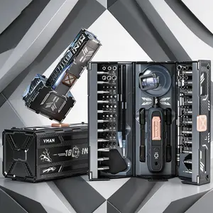 Professional Folding Impact Screwdriver Set, Mecha Texture Trendy Play Appearance, Durable Wear-Resistant, Cross-Border Best Selling Repair Tool