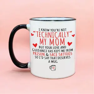 Funny Step-Mom Coffee Mug, Mother's Day Gift, Funny Gifts for Step Mom, Funny Bonus Mom Coffee Cup, Gag Gift For Bonus Mom Birthday Gift