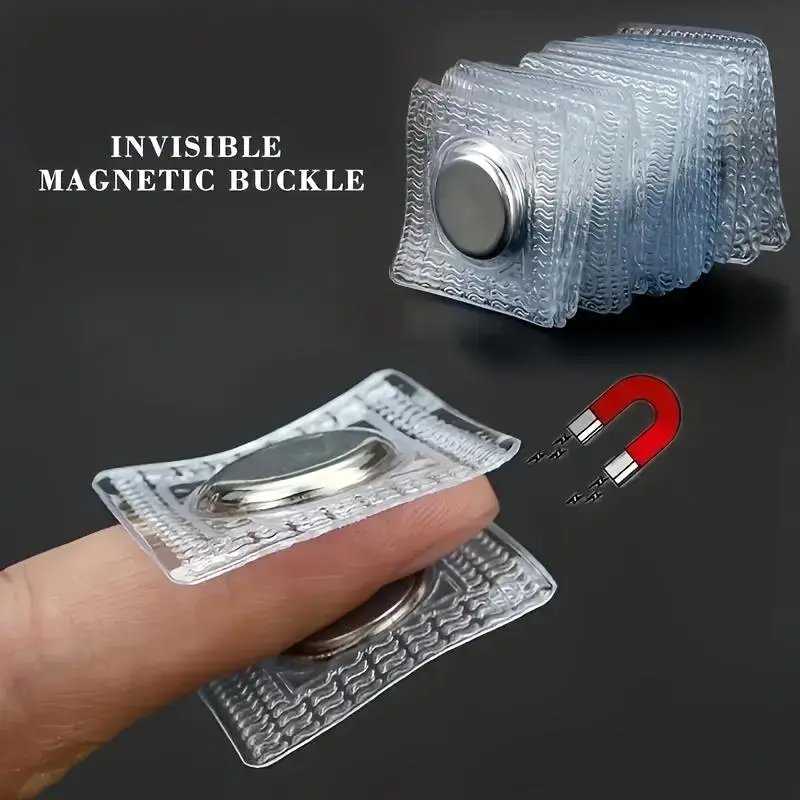[Magnetic Buttons] 10pcs Magnetic Snap Buttons | for Bags, Clothing, Snap Button Pocket, Invisible Curtain, Hidden Round Buckle Magnetic Button Closure
