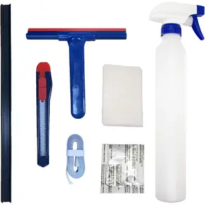 Residential Window Tinting Kit - 7 Pieces Home Window Tint Installation Tools Set - Spray Bottle, Solution Spray, Squeegee, Knife, Fabric Cloth and Cutting Bar