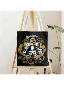 Alpha Phi Alpha Fraternity canvas bag, tote bag, shoulder bag, durable, casual commuting and shopping bag, school bag, personalized pattern design, Halloween, Christmas gifts.