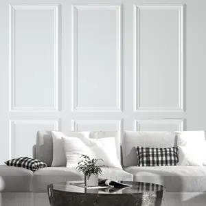 Peel and Stick Wall Molding Kit 6-Frame Pre-Made, Luxe Architectural Wall Moulding Panel Frame, Self-Adhesive Wainscoting Panels, Molding Trim for Interior Walls Doors Home Decor (54"x24")