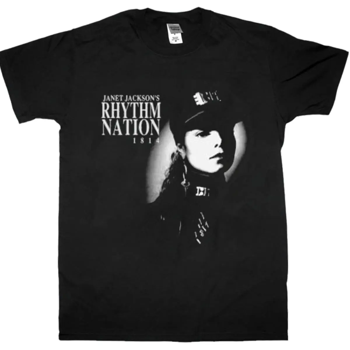 Janet Jackson Rythem Nation T-Shirt One Side Unisex Cotton Menswear Top Tee Fabric Womenswear