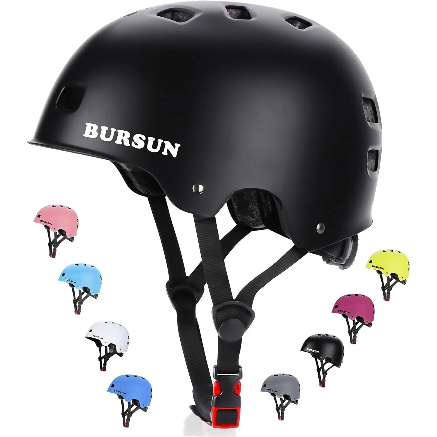 Kids Youth Adults Bike Skateboard Helmet 5-8-14-16 Adjustable Multi Sport for Scooter Bicycle Roller Skate Inline Skating Rollerblading Hoverboard