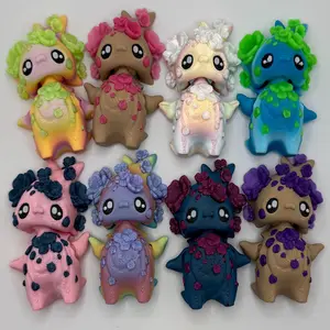 Cherry Blossom Pixie – 3D Printed Fantasy Creature | Articulated Figurine by Layers in Green