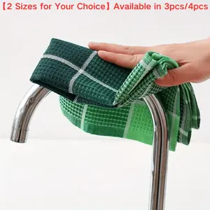 3/4pcs Large Kitchen Towels, Ultra Soft, Highly Absorbent, Quick Dry Cotton, Vibrant Colors, Dish Drying, Home Use, Ideal for Kitchen and Bar