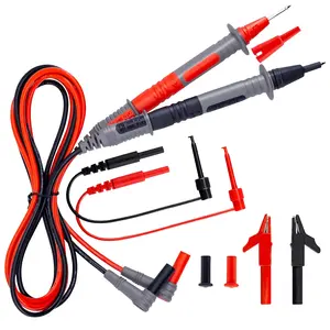 Soft  Electrician Test Leads Kit  III 1000V &  IV 600V with  Clips and  Probe for Fluke/AstroAI/INNOVA Multimeter  Clamp Meter 9 count