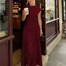 Boho Polka Dot Sleeveless Maxi Dress for Women, O-Neck Elegant Formal Summer Party Long Dress, Womenswear White Bohemian Casual Holiday Style