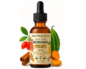 Berberine with Ceylon Cinnamon, Bitter Melon, Turmeric & Chromium – Blood Sugar Balance & Glucose Metabolism – 1200mg, No Sugar, Vegan, Non-GMO
