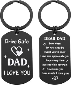 Christmas Gifts for Dad from Daughter Son - Drive Safe Dad Keychain Birthday Valentine's Day Father's Day Gift