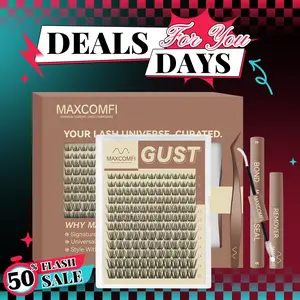 GUST |  Maxcomfi DD Curl Cluster 2.0 Multi-Pack | Natural Layered Lash Clusters | Natural Lashes Clusters Waterproof Cryproof  Longlasting Party Mother Gifts SummerVibes