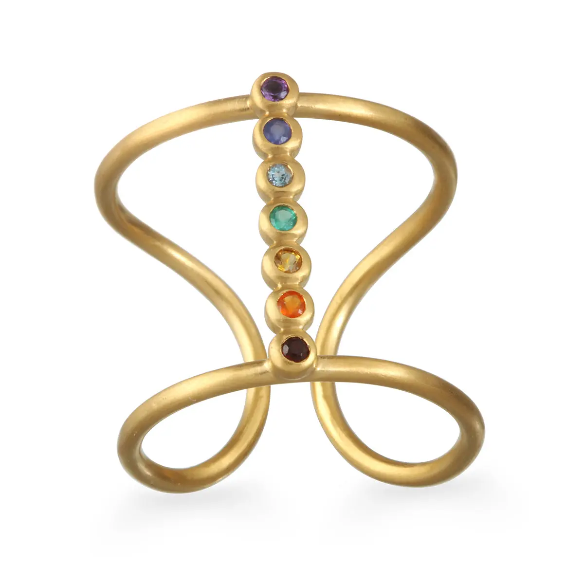 Divine Alignment Chakra Adjustable Ring - Elegant Design for Chakra Meditation and Spiritual Practices