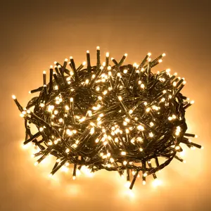 SUNNYGLADE 500 LED 49ft Christmas Cluster Lights Christmas String Lights Decoration Lights for Christmas Home Garden Wedding Party Xmas Tree Bedroom Indoor Outdoor Decor