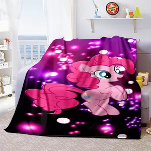 My Little Pony (29) Pattern Soft and Comfortable Flannel Blanket, Home Living Room Sofa Office Chair Napping Camping Machine Washable Four Seasons Blanket, Gift for Family, Friends, and Anime Fans, Christmas Decoratio