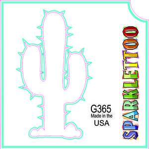 212 MAIN Ruby Red Paint G365 Glitter Tattoo Stencils - 3-Ply Sheets, Cactus Shape, 1.5x2.3x2.3 in, FDA Safe, Glittered Look, Pack of 100 (For Men's Costumes, Special Occasion Accessories), Stencil