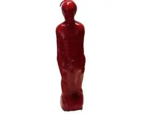 RED Male Image Candle - Solid Red Human Form for Spellwork & Magical Rituals - Ideal for Energy, Love & Chakra Healing - Decor Case