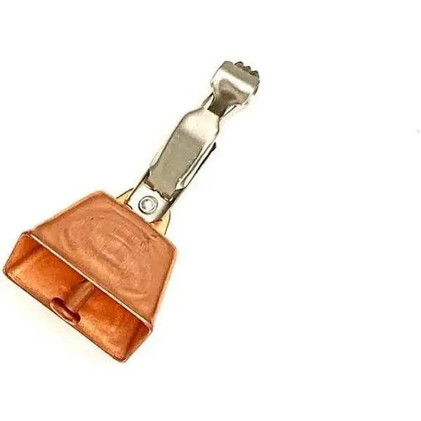 Fishing Copper Cow Bells Alert with Clamp Clips, 12 count, for Bite Detection & Night Fishing, Includes Secure Clip-On Design, Ideal for  Fishing, Catfish & Carp Anglers