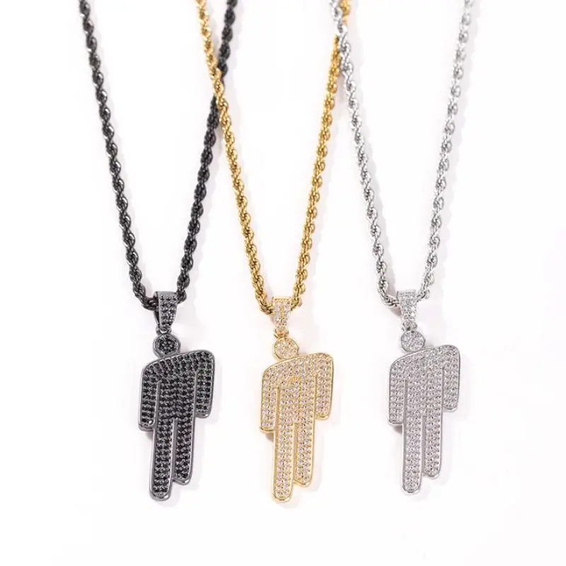 Women's Punk Tilted Head Metal Coating Pendant Silver Chain Link Necklace - Korean Fashion, Daily Wear, Korean Fashion Fan Costume Jewelry Gift
