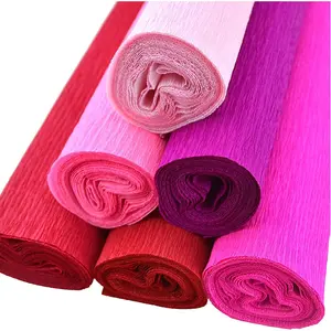 Packing Crepe Paper Rolls, Wide Creped Paper Streamer, for Crepe Paper Flowers, Gift Wrapping, Floral Artwork, Assorted Color Florist Crepe Tissue Sheets