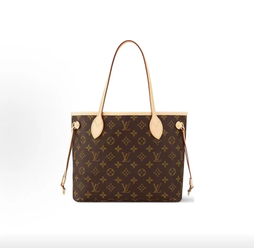 Pre-owned Louis Vuitton 2026 Latest Collection Neverfull PM Small Shopping Tote, Brown Monogram Coated Canvas & Cowhide Leather Trim, Shoulder Handbag with Detachable Mini Pouch
