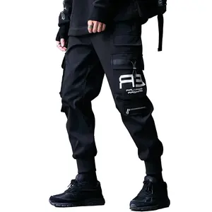 XYXIONGMAO Men's Black Fashion Tactical Streetwear Techwear Joggers Hip Hop Streetwear Sweatpants Cargo Pants for Men