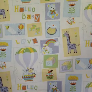 Nursery Hello Baby Cotton Fabric