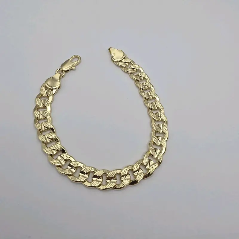 Cuban new style link fashion 7"inches bracelet gold-plated 6N
