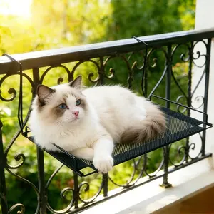 The perfect gift for cats, Kitty, cat supplies, cat deck, cat bed, cat couch, cat hammock, washable for all seasons, stable installation without drilling, suitable for sofa/bed edge/window side, portable and easy to clean
