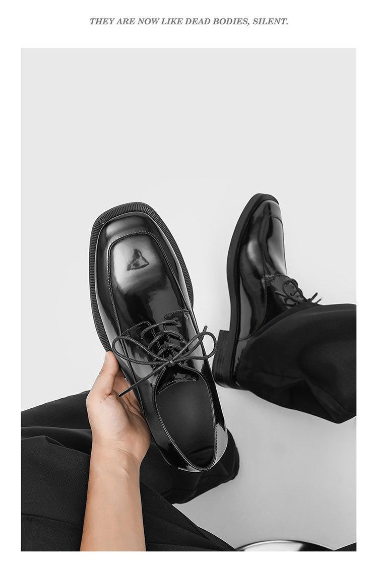 2026 Autumn New Men's British Style Shoes, Chunky Head Height Increase Business Casual Leather Shoes, Office Commute Formal Derby Shoes