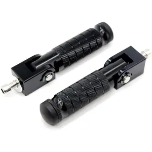 Universal Motorcycle Bicycle Folding Foot Pegs 90 Degree Foldable Electric Motorbike Passenger Footrests, Fits Most Models with M8 (8mm) Install Bolts