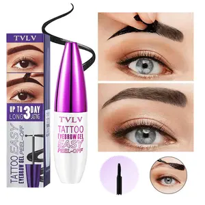 Waterproof Semi-Permanent Eyebrow Gel, Long-Lasting, Sweat-Resistant, Forming Membrane, Creamy Formula, Easy Peel-Off