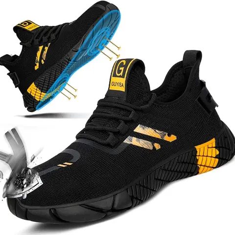 Composite & Steel Toe Work Shoes for Men & Women Lightweight Safety Sneakers Slip-Resistant for Roofing Durable Comfort