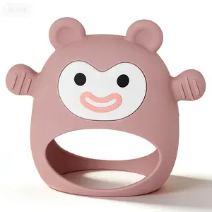 VODVOB 3-in-1 Bear Soothing & Chewable Baby Sensory Teether Toy Mouth Toy Pacifier