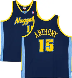 Carmelo Anthony Denver Nuggets Autographed Navy Blue Mitchell & Ness 2006-2007 Swingman Jersey - Fanatics Authentic Certified