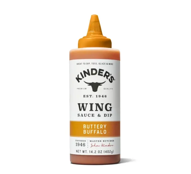 Kinder's Buttery Buffalo Wing Sauce and Dip, 14.2 oz Squeeze Bottle